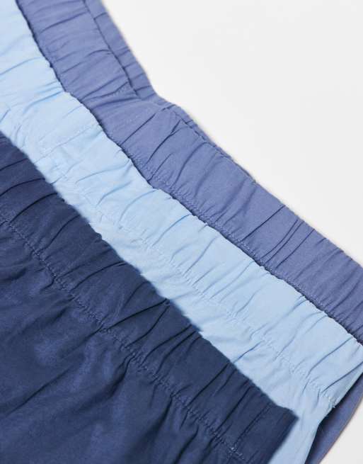 Jack & Jones 3 pack woven boxers in blue, 2 of 3