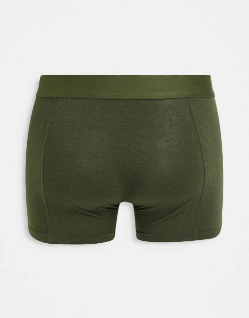 Jack & Jones – 3er-Pack Unterhosen aus Bambusfasern in Schwarz, Marineblau und Khaki, 4 von 4