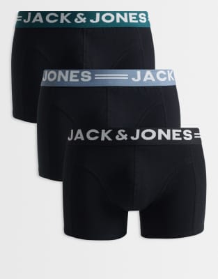 Er-Pack Unterhosen in Schwarz mit kontrastierendem Bund Schwarz M
