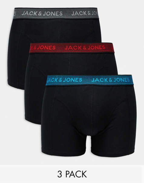 Jack & Jones – 3er-Pack Unterhosen mit abgesetztem Bund in Schwarz - view 1