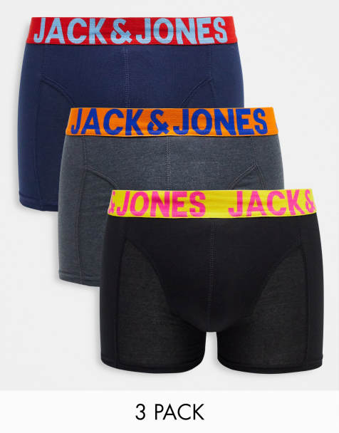 Jack & Jones – 3er-Pack Unterhosen mit Bund in einer Kontrastfarbe - view 1