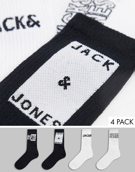 Jack & Jones 4 pack logo socks