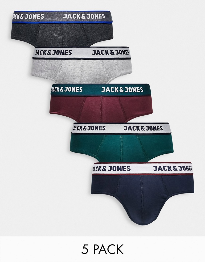Jack & Jones 5 pack briefs in multi color