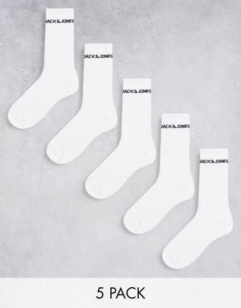 Jack & Jones invisible socks 5 pack in black