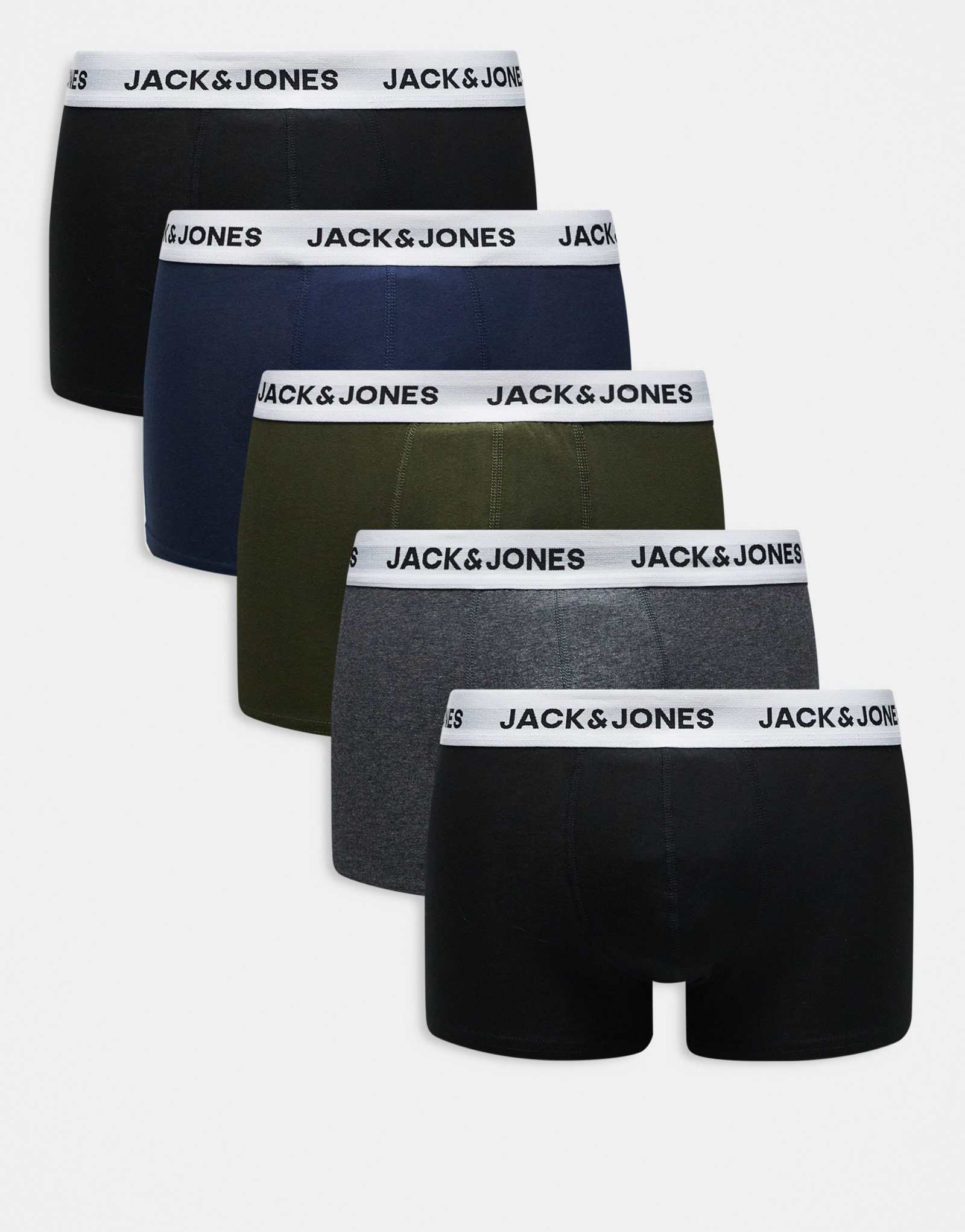 Темные плавки с логотипом Jack &Jones из 5 упаковок