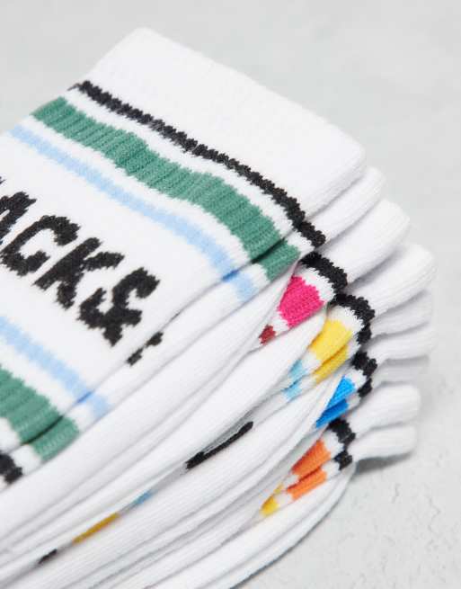 Jack & Jones 5 pack mulicoloured tennis sock in white , 2 of 4