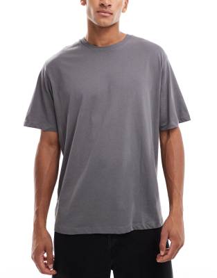 Jack & Jones 5 Pack Oversized T-shirt In Gray