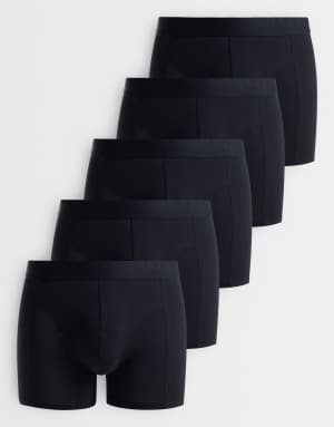 Jack & Jones 5 pack trunks in black