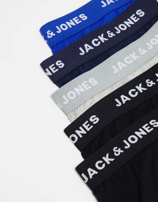 Jack & Jones 5 pack trunks in multi