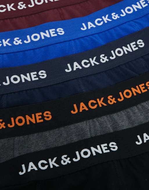 Jack & Jones 5 pack trunks in multi, 3 of 4