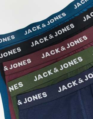 Jack & Jones 5-pack Trunks In Multi