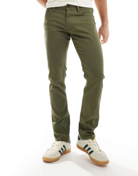 Jack & Jones 5 pocket trouser in khaki - view 1