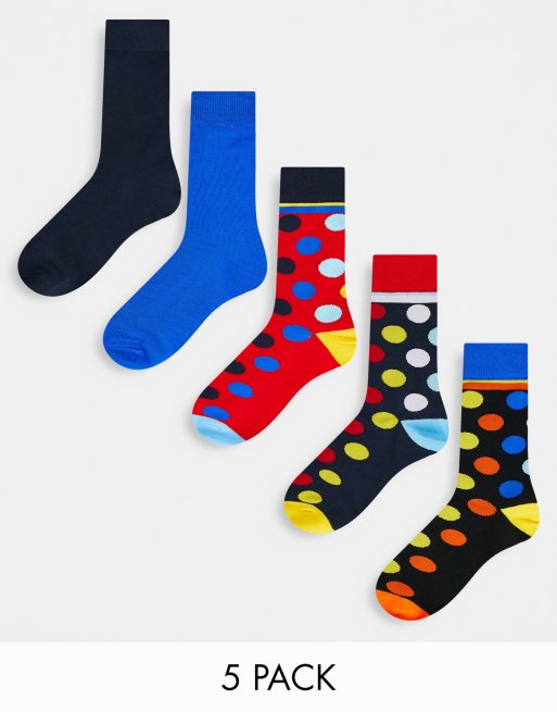 Jack & Jones – 5er-Pack gepunktete Socken