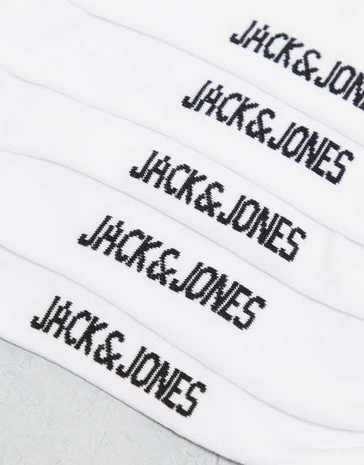 Jack & Jones – 5er Packung weiße Sportsocken, 2 von 4