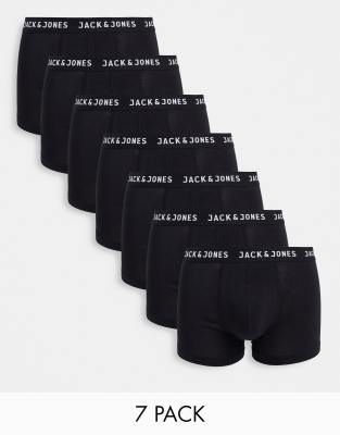 Jack & Jones 7 pack trunks in black - view 1
