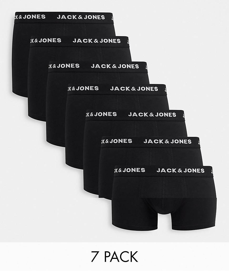Jack & Jones 7 pack trunks in black