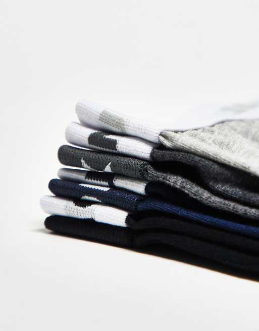 Jack & Jones 7 pack trunks in grey, navy and black, 2 of 3