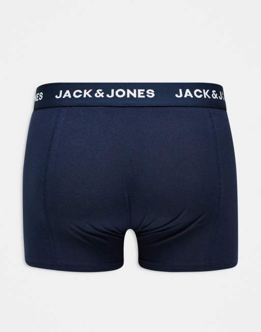 Jack & Jones 7 pack trunks in grey, navy and black, 3 of 3