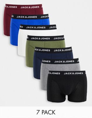 Jack & Jones – 7er Packung Unterhosen in verschiedenen Farben-Mehrfarbig