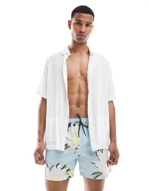 Jack & Jones – Abstrakt blommiga badshorts - view 1
