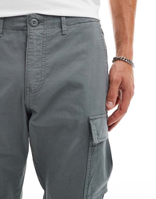 Jack & Jones – Ace – Locker geschnittene Cargohose in Schiefergrau 