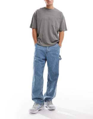 Alex - Baggy Carpenter Jeans in Blau Blau W28 L32