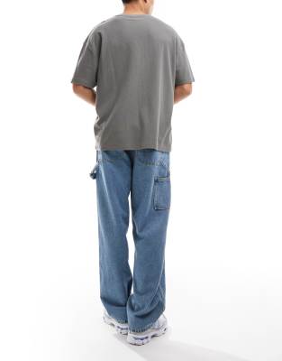 Jack & Jones Alex Baggy Carpenter Jeans In Blue