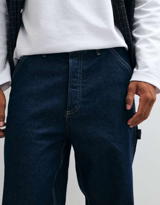 Jack & Jones Alex Baggy Carpenter-Jeans in dunkelblauer Waschung, 3 von 5