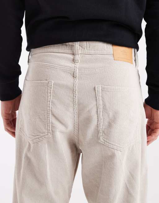 Jack & Jones Alex baggy cord trousers in cream, 4 of 5