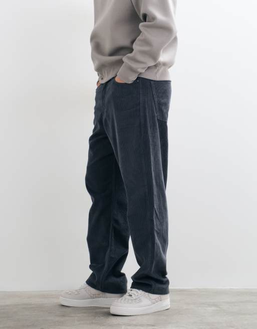 Jack & Jones Alex baggy cord trousers in dark grey, 2 of 5