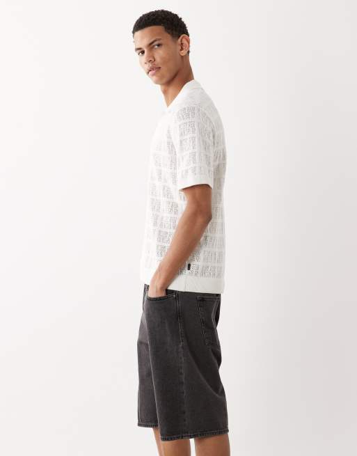 Jack & Jones - Alex baggy denim short in zwart met wassing, 3 van 5