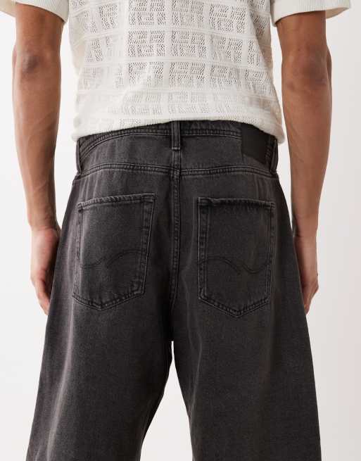 Jack & Jones - Alex baggy denim short in zwart met wassing, 5 van 5