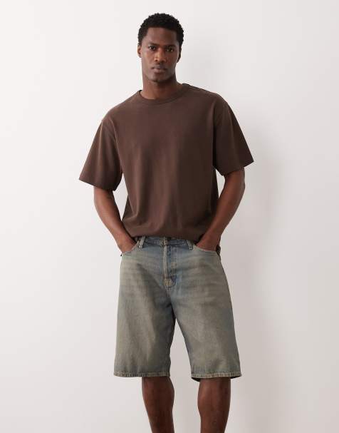 Jack & Jones Alex baggy denim shorts in faded tint - view 1