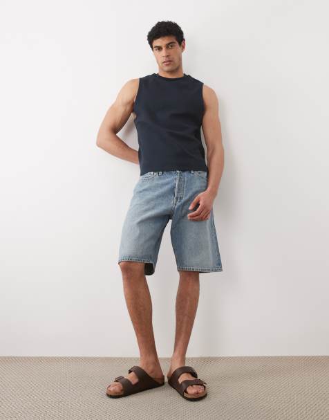 Jack & Jones Alex baggy denim shorts in vintage blue - view 1
