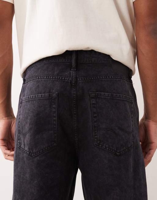 Jack & Jones Alex baggy fit jeans in black acid wash, 4 of 5