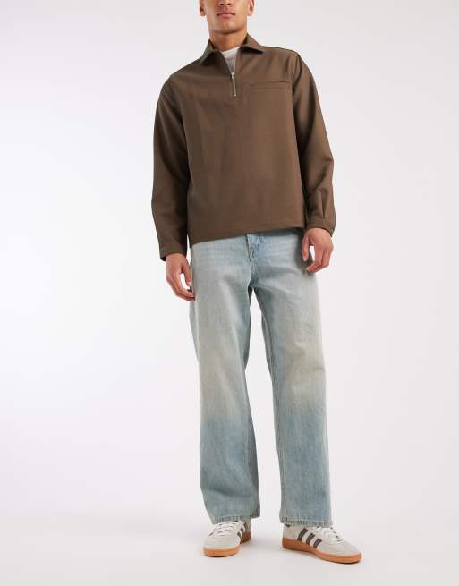 Jack & Jones Alex baggy fit jeans in light vintage wash