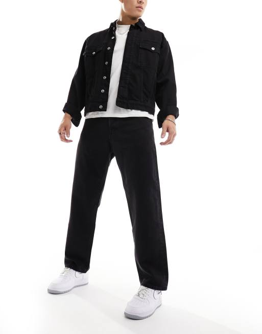 Jack & Jones Alex baggy fit rigid jeans in black, 4 of 5
