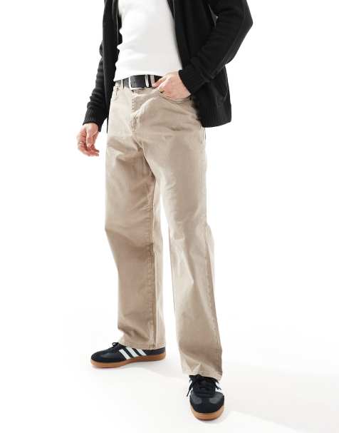 Jack & Jones Alex baggy fit twill pants in beige - view 1
