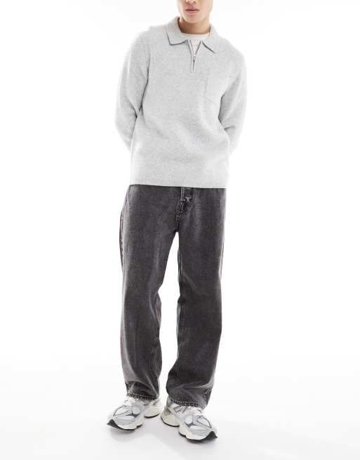 Jack & Jones alex baggy jean in washed black
