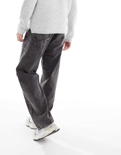 Jack & Jones alex baggy jean in washed black