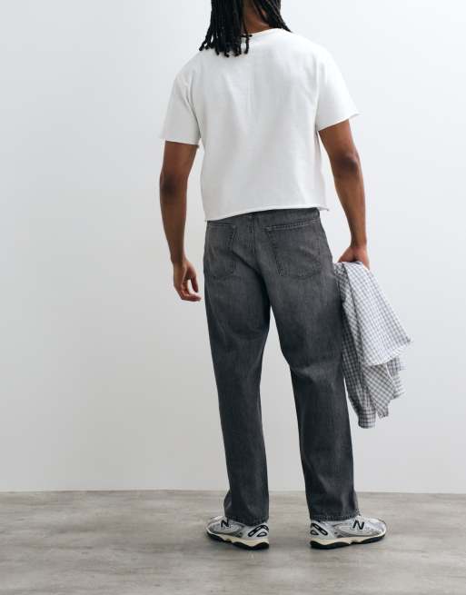 Jack & Jones Alex baggy jeans i bleget grå vask, 2 af 5