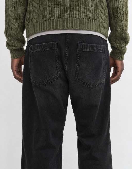 Jack & Jones Alex baggy jeans i tvättad svart, 7 av 9