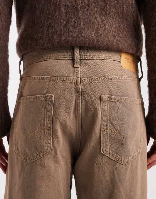 Jack & Jones Alex baggy jeans in brown vintage wash, 5 of 5