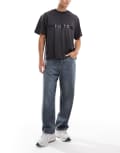[Jack & Jones] Jack & Jones Alex baggy jeans in dark blue W28 L32 Blue Denim