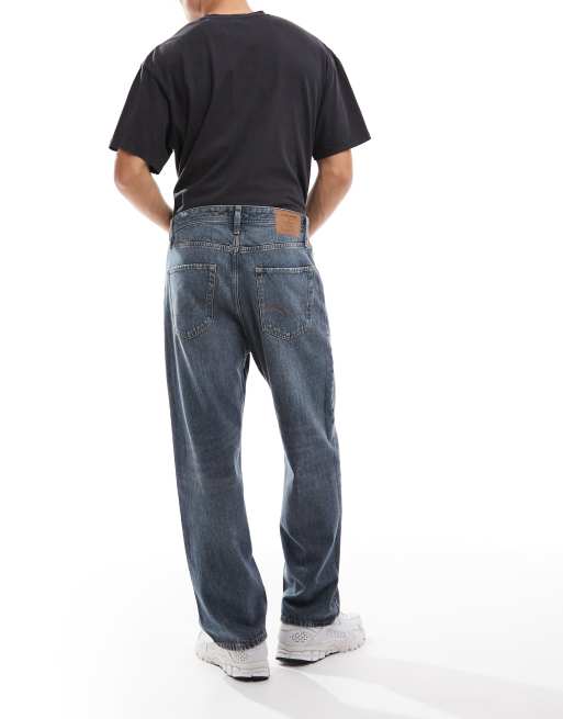 Jack & Jones alex baggy jeans in dark blue