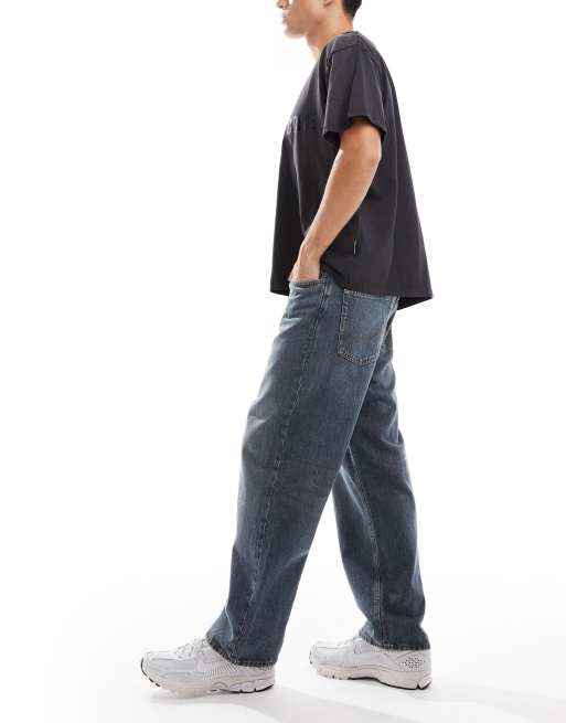 Jack & Jones alex baggy jeans in dark blue