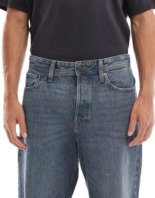 Jack & Jones alex baggy jeans in dark blue