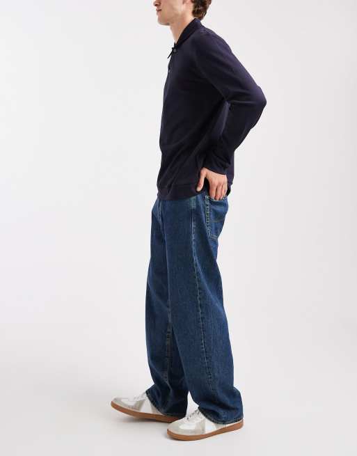 Jack & Jones alex baggy jeans in dark blue