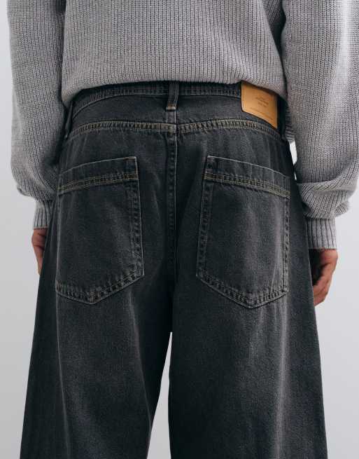 Jack & Jones Alex baggy jeans in gebleekte zwarte wassing, 4 van 5