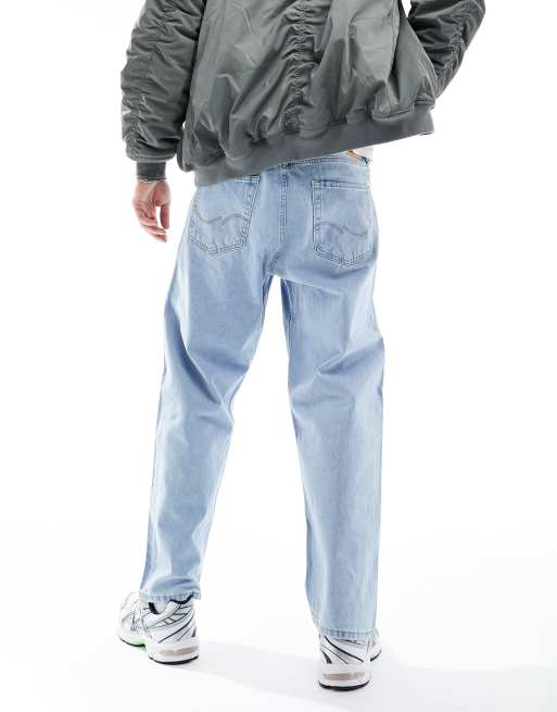 Jack & Jones alex baggy jeans in light blue